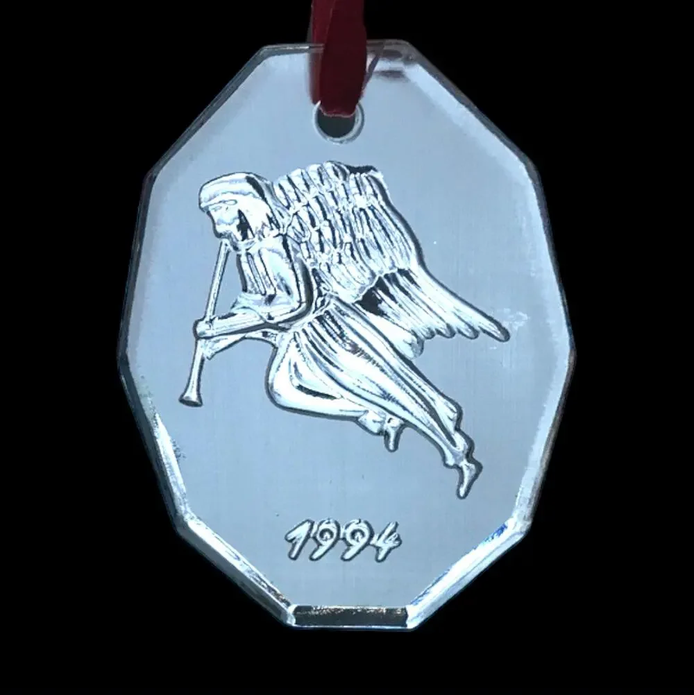 VTG Crystal Brands of Ireland Crystal Christmas Ornament - Angel Music, 1994